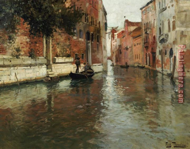 Fritz Thaulow A Venetian Backwater